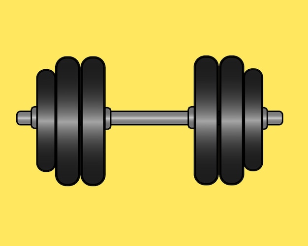 Illustration Vectorielle Simple Barbell Et Haltère