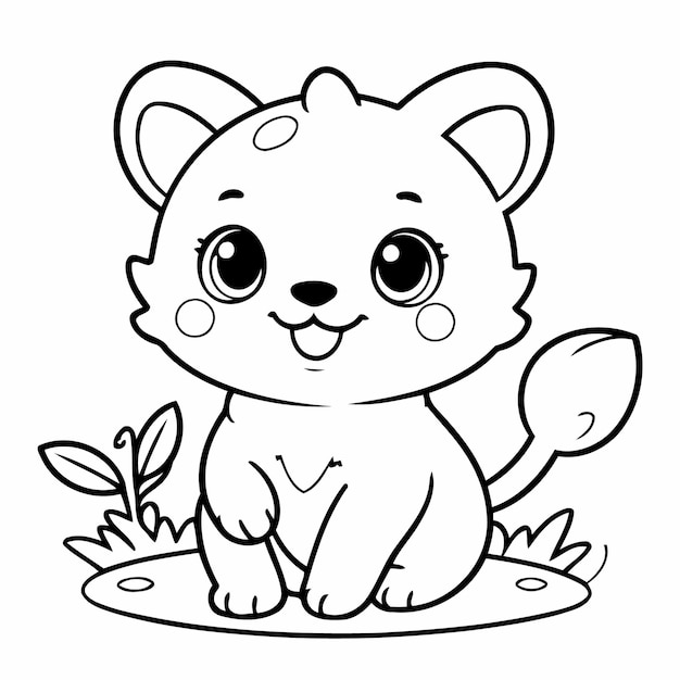 Illustration vectorielle simple du dessin Kawaii pour le livre des tout-petits