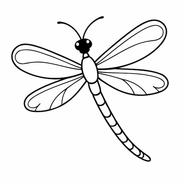 Illustration Vectorielle Simple Du Griffon De Dragonfly Pour Les Enfants