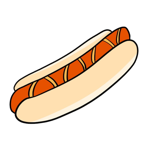 Vecteur illustration vectorielle simple de hot-dog