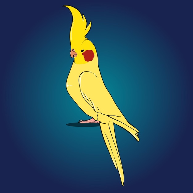 Vecteur illustration vectorielle simple d'un oiseau jaune
