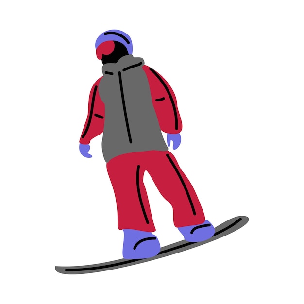 illustration vectorielle snowboarder