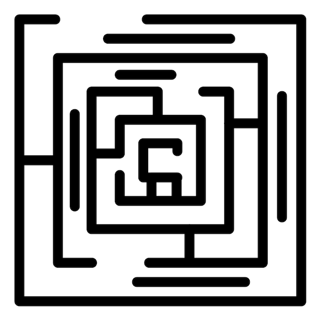 Illustration vectorielle de la solution du labyrinthe