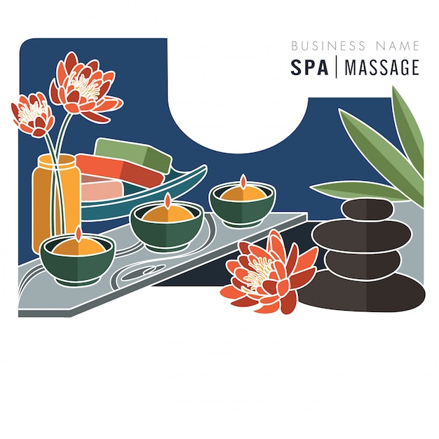 Vecteur illustration vectorielle de spa massage