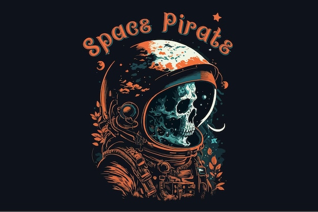 Illustration Vectorielle De Space Pirate Rhum