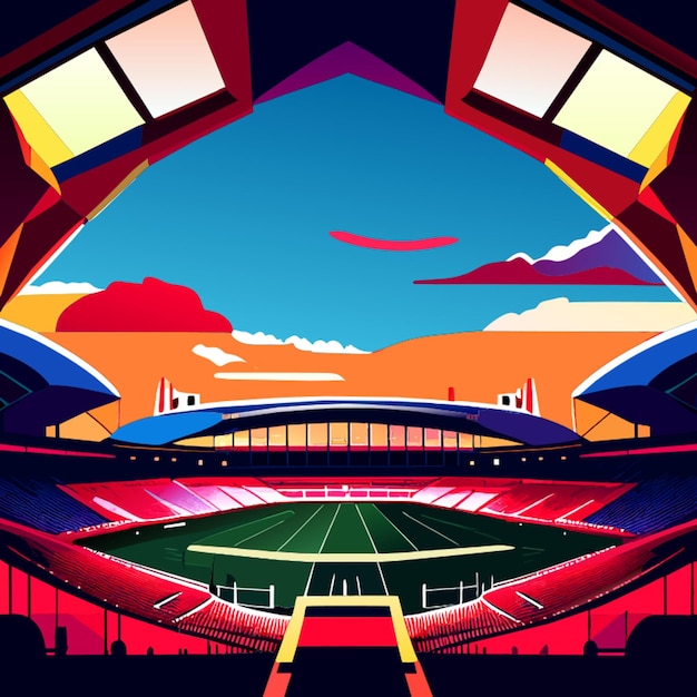 Vecteur illustration vectorielle de stade