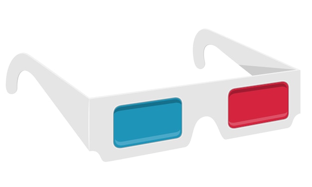 Vecteur illustration vectorielle de stock de lunettes en papier 3d