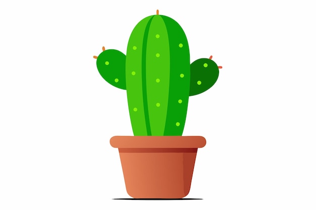 Illustration vectorielle de style dessin animé de cactus