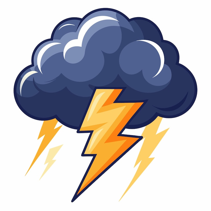 Vecteur illustration vectorielle de style dessin animé de stormcloud