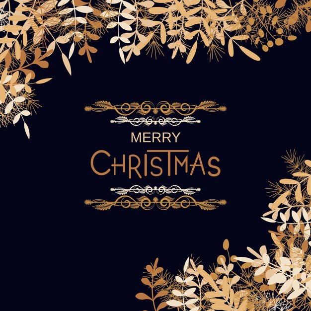 Illustration vectorielle de style floral de Noël et du nouvel an
