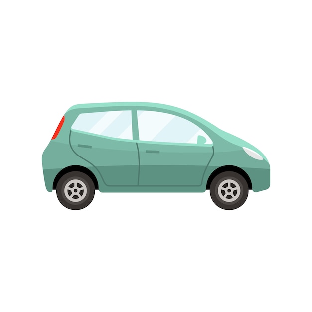 Vecteur illustration vectorielle de style plat de couleur bleue de voiture à hayon
