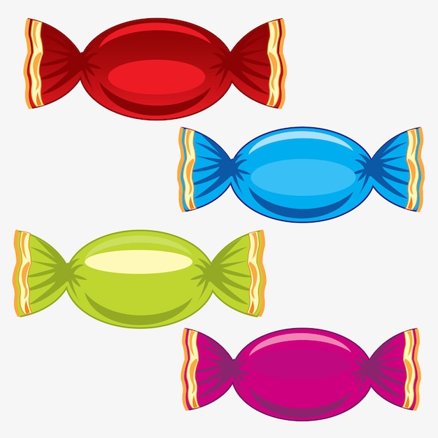 Illustration vectorielle des sucreries rondes en couverture