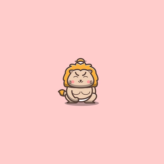 Illustration Vectorielle De Sumo Japonais Lion