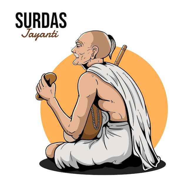 Illustration vectorielle de Surdas jayanti Sant Surdas