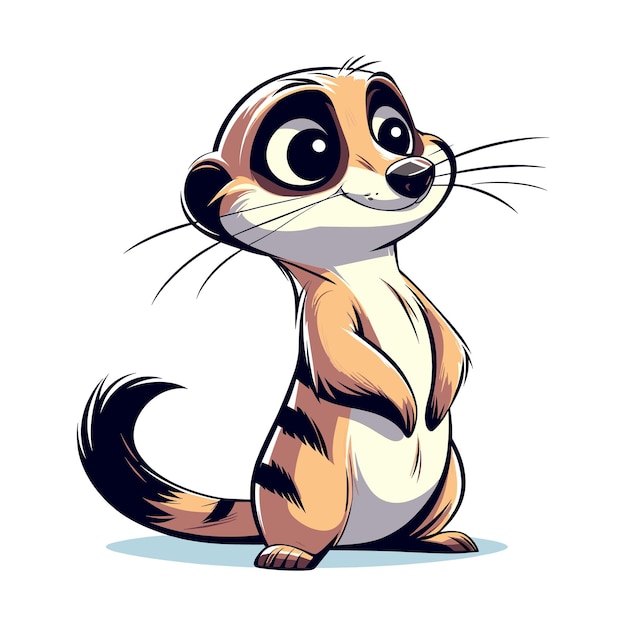 illustration vectorielle de la suricate de dessin animé