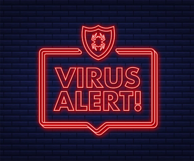 Illustration Vectorielle De Symbole De Danger Protection Contre Les Virus Alerte De Virus Informatique Internet De Sécurité