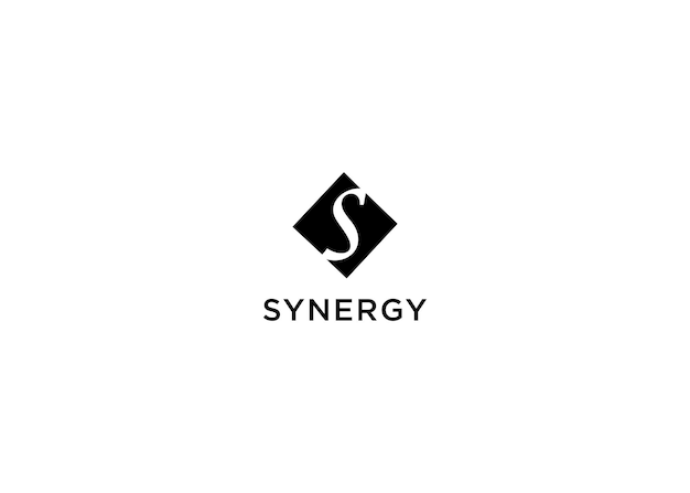 illustration vectorielle de synergie logo design