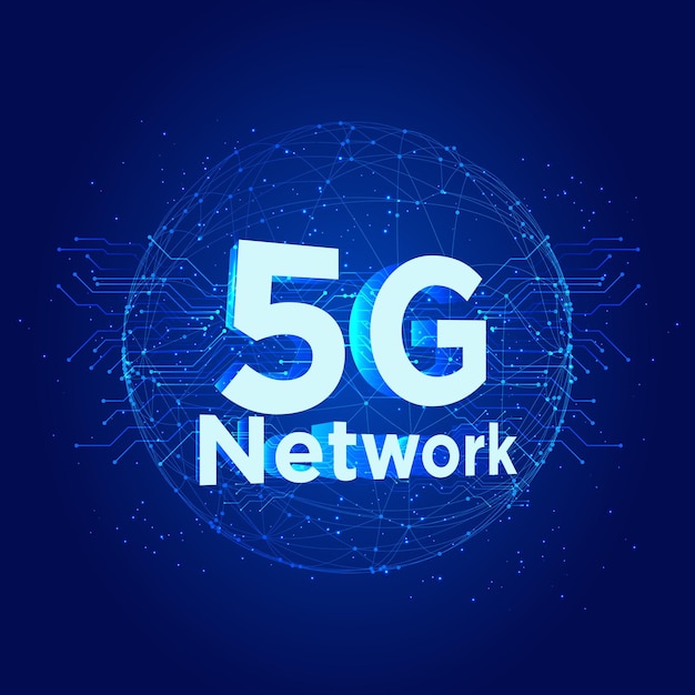Illustration vectorielle de la technologie sans fil du réseau 5G