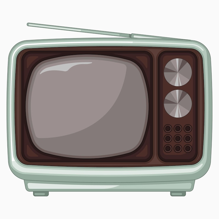 Vecteur illustration vectorielle d'un téléviseur vintage
