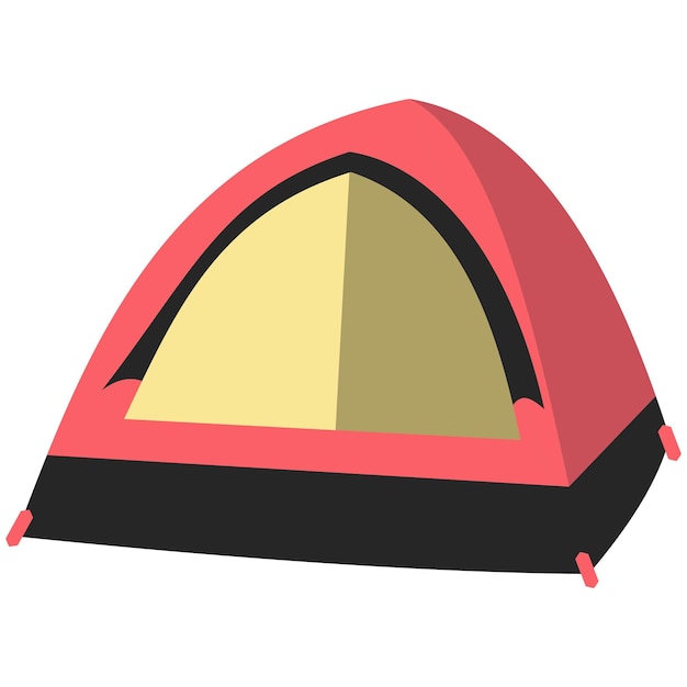 Vecteur illustration vectorielle de tente de camping illustration extérieure isolée randonnée