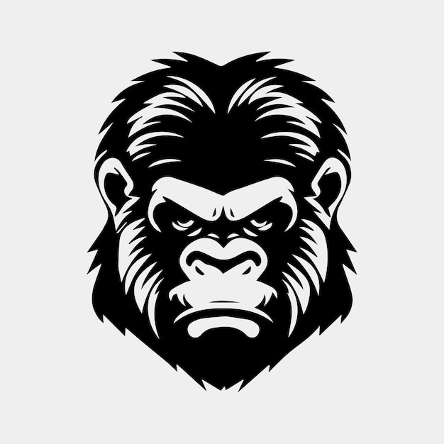 Illustration vectorielle de tête de gorille pour le symbole du logo
