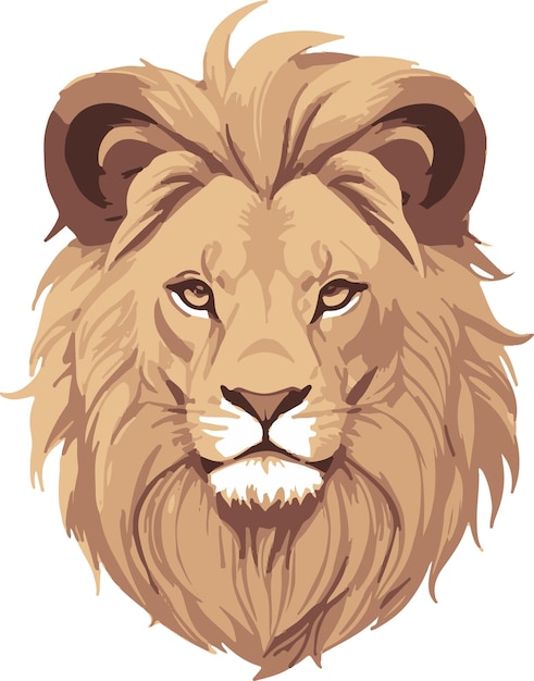 Vecteur illustration vectorielle d'une tête de lion mâle pour la conception de t-shirt de tatouage d'autocollant de symbole de logo