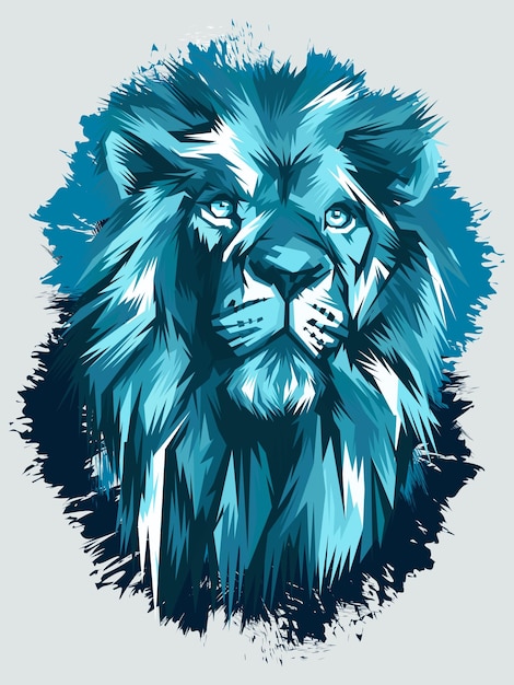 Vecteur une illustration vectorielle de tête de lion