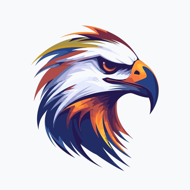 Illustration vectorielle de la tête de la mascotte d'un aigle