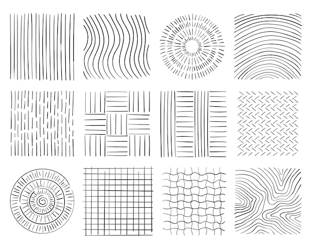 Illustration vectorielle de texture de ligne dessinée à la main Doodle sur fond isolé Concept de signe griffonné