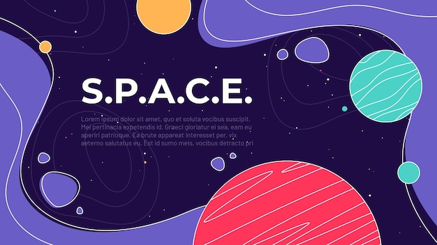 Vecteur illustration vectorielle sur le thème de l'espace extérieur voyages interstellaires univers et galaxies éloignées