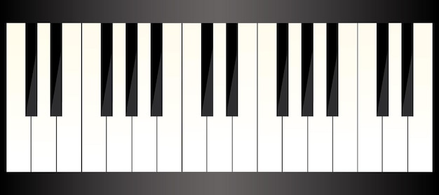 Illustration vectorielle de touches de piano