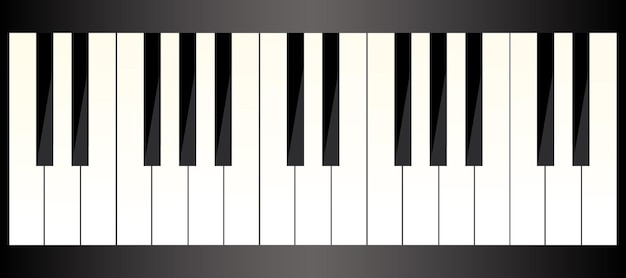 Illustration vectorielle de touches de piano