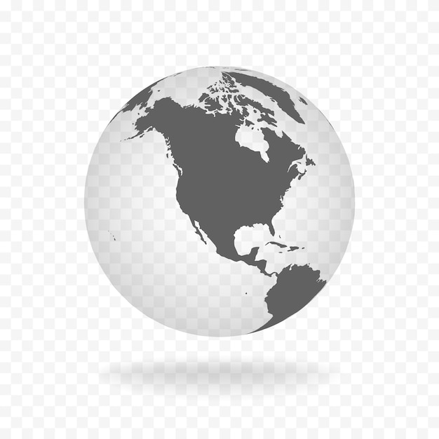 Illustration Vectorielle Transparente De Verre Globe Gris Blanc