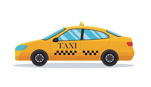 illustration vectorielle de transport de service de voiture de taxi jaune