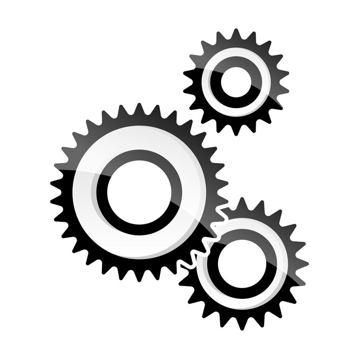 Illustration vectorielle très détaillée du concept de roue dentée
