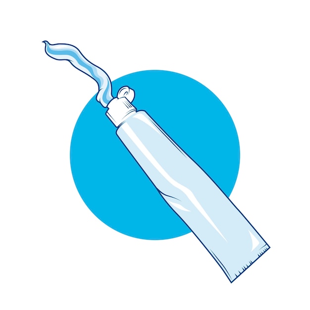 Illustration Vectorielle D'un Tube De Dentifrice