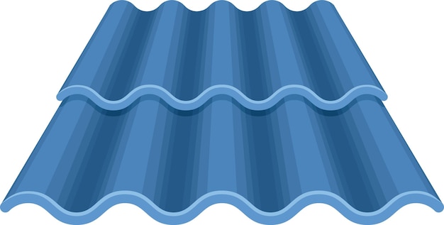 Illustration vectorielle de tuiles bleues isolées sur fond transparent