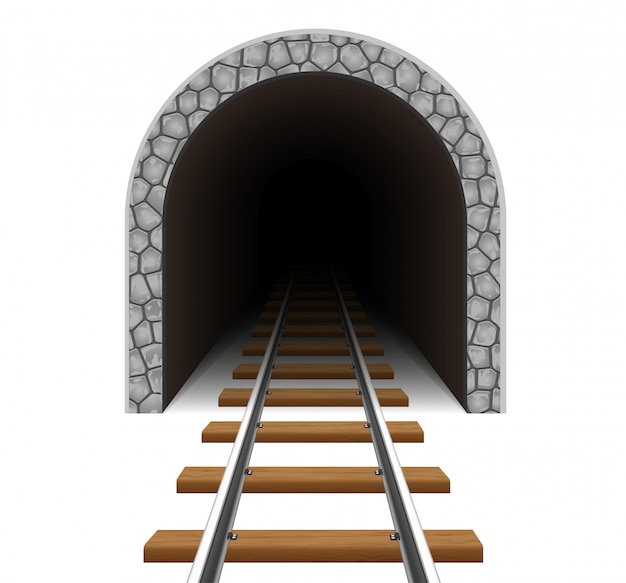 Illustration Vectorielle De Tunnel Ferroviaire