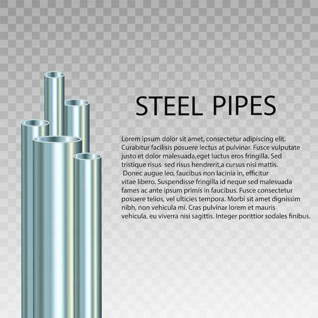 Illustration Vectorielle De Tuyaux En Acier