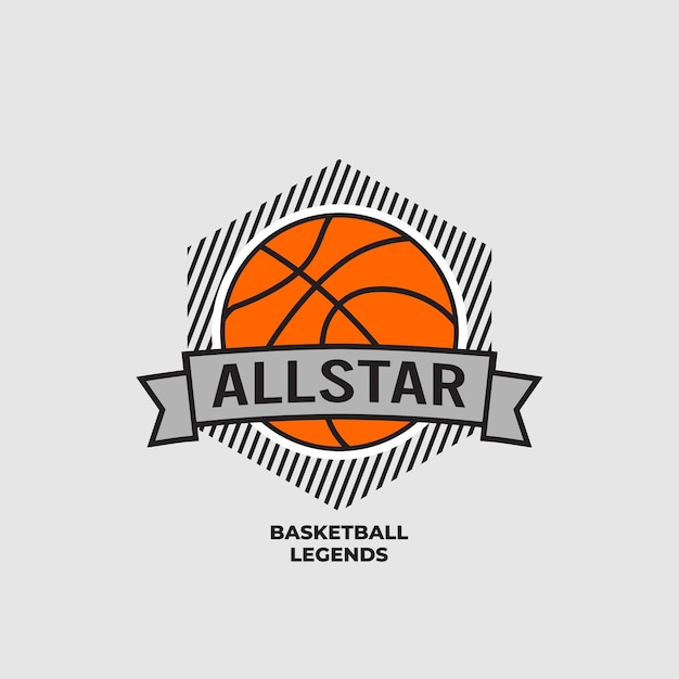 Illustration Vectorielle Typographique Du Logo De Basket-ball