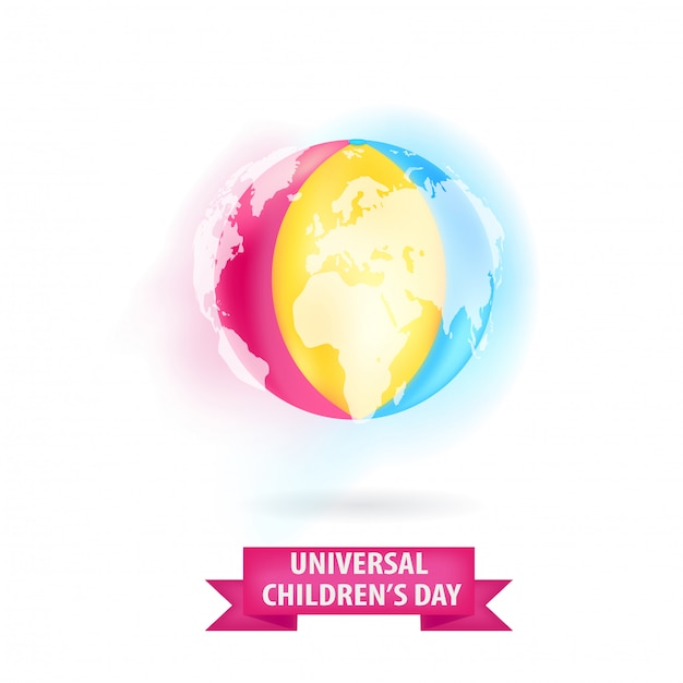 Vecteur illustration vectorielle de universal child day ball monde