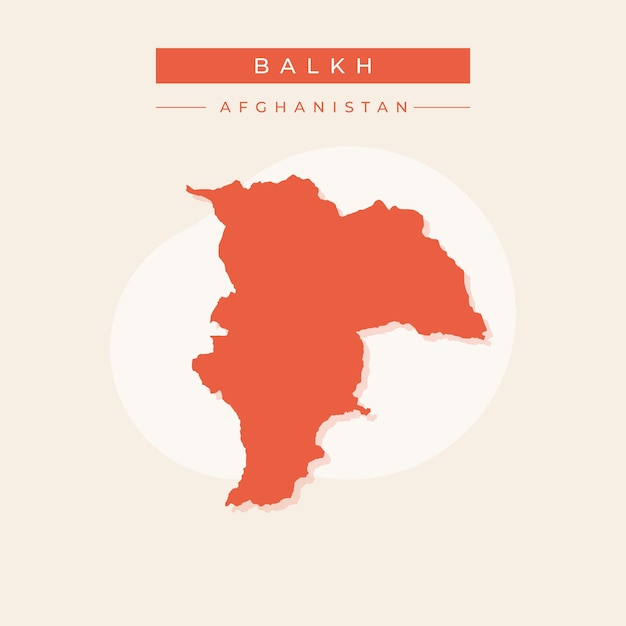 Illustration vectorielle vecteur de carte balkh Afghanistan