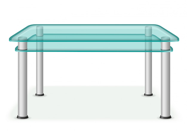 Illustration vectorielle de verre table mobilier