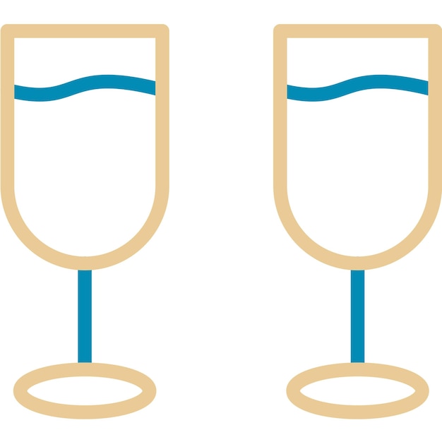 Illustration vectorielle des verres à boire