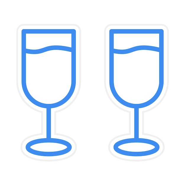 Illustration vectorielle des verres à boire