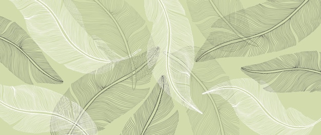 Vecteur illustration vectorielle verte abstraite avec des plumes délicates pour le décor couvre les fonds d'écran