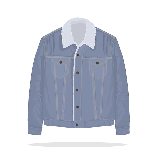 Vecteur illustration vectorielle de veste en jean levis