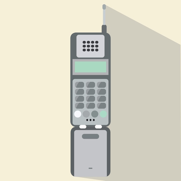 illustration vectorielle de vieux téléphone portable