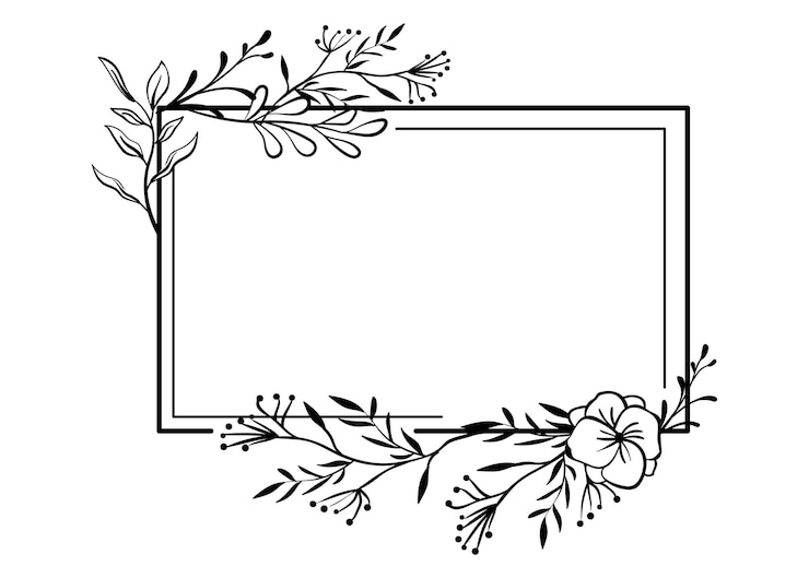 Vecteur illustration vectorielle de vignette de cadre floral