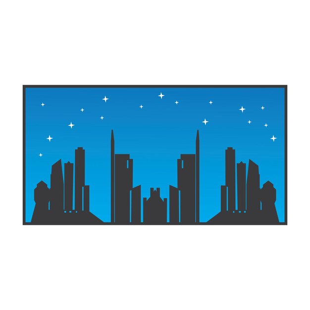 Vecteur illustration vectorielle de ville moderne skyline ville silhouette au design plat